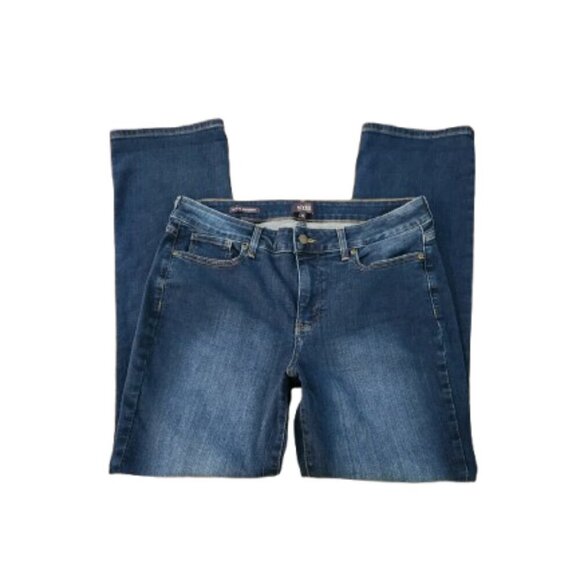 NYDJ Denim - NYDJ Marilyn High-Rise Straight Stonewashed Jeans
